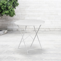Flash Furniture CO-4-WH-GG 30" Folding Patio Table in White
